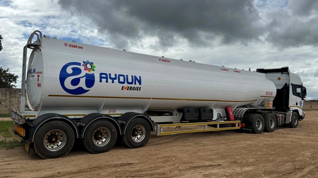 Ayoun Energies tanker, angled view